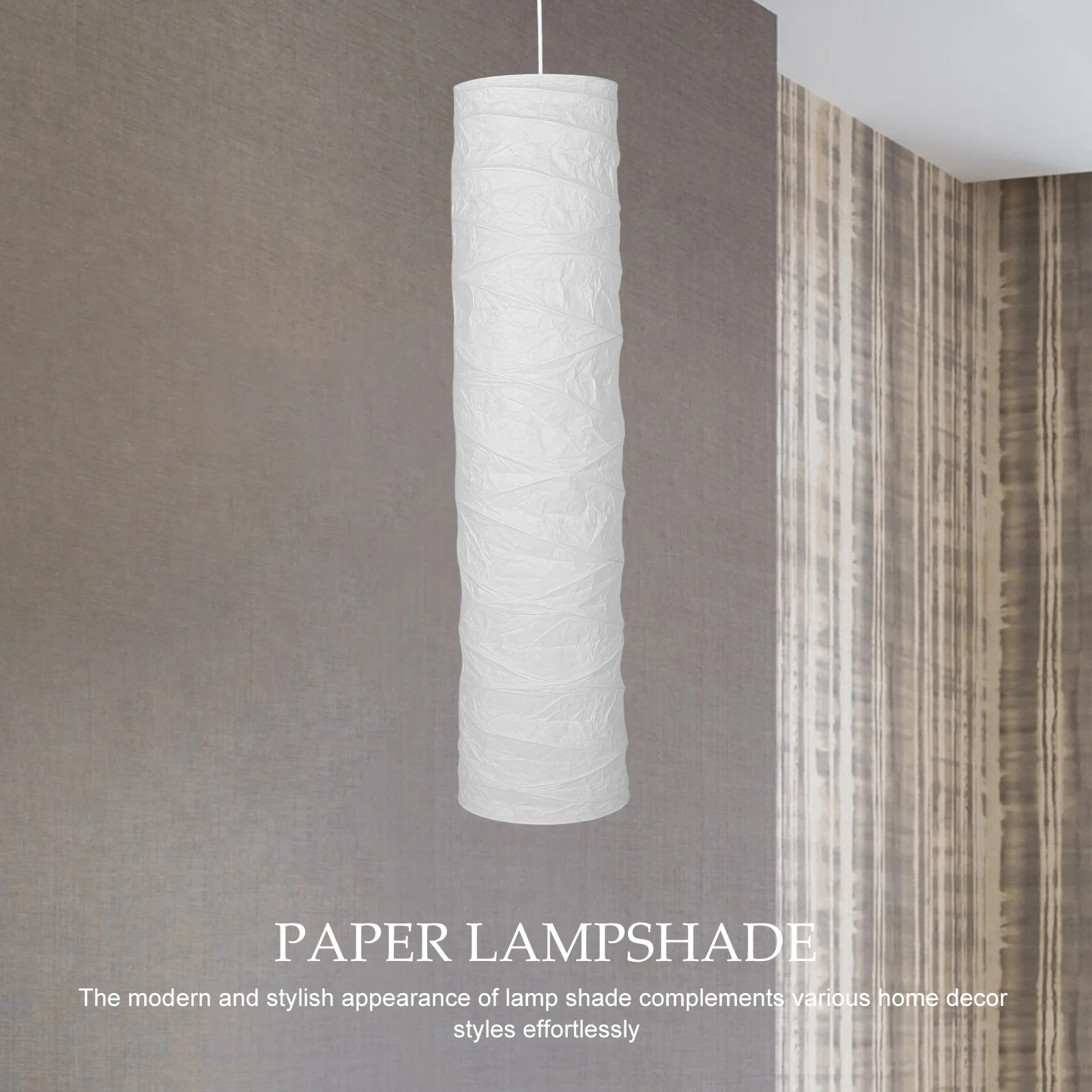 Abat-jour de remplacement en papier japonais pliable, abat-jour en papier moderne et minimaliste pour salon, chambre à coucher, bureau