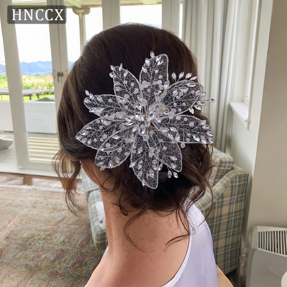 

YouLaPan HP217 Flower Hair Clip Wedding Rhinestone Bridal Headdress Woman Hairpin for Party Wedding Accessories Bride Headwear