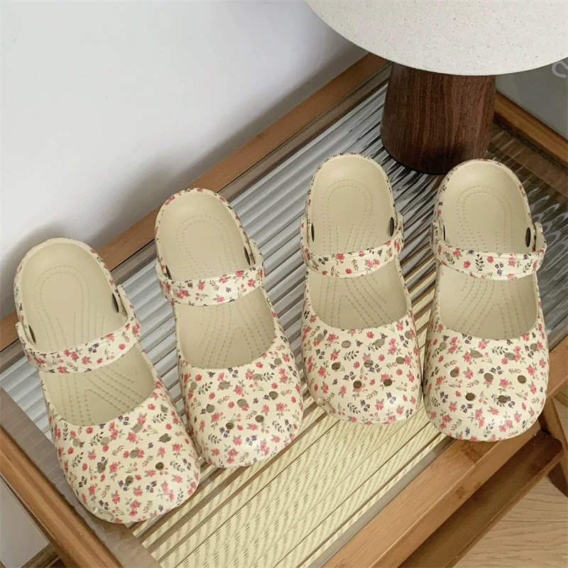 Nowe Letnie Kwiatowe Dziewczęc – Women'S Shoes Clogs recenzja i cena