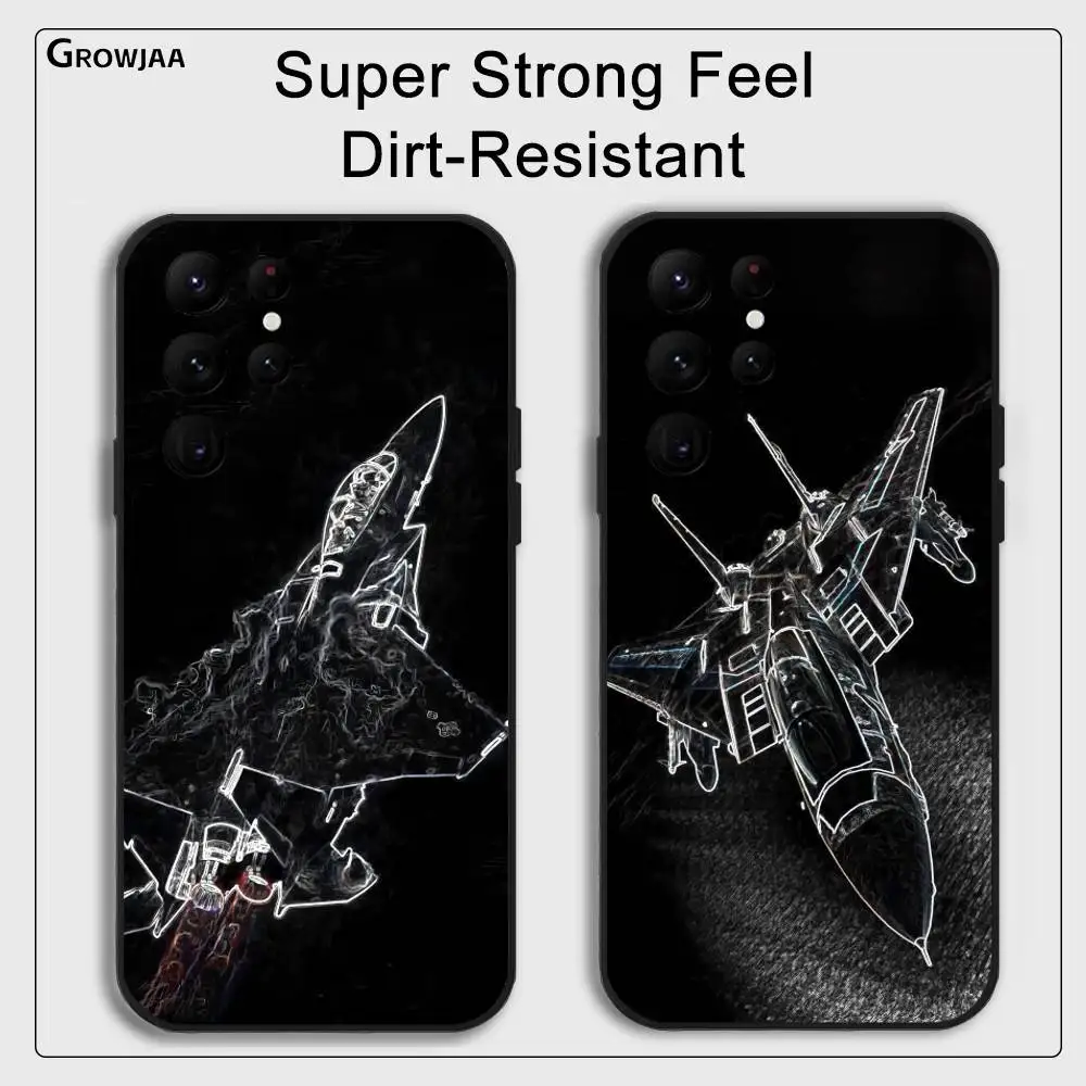 

Aircraft Helicopter Airplane Phone Case For Samsung Galaxy S24 Ultra S22 S23 Ultra S21 S20 5G Protective Silicone TPU Soft Funda