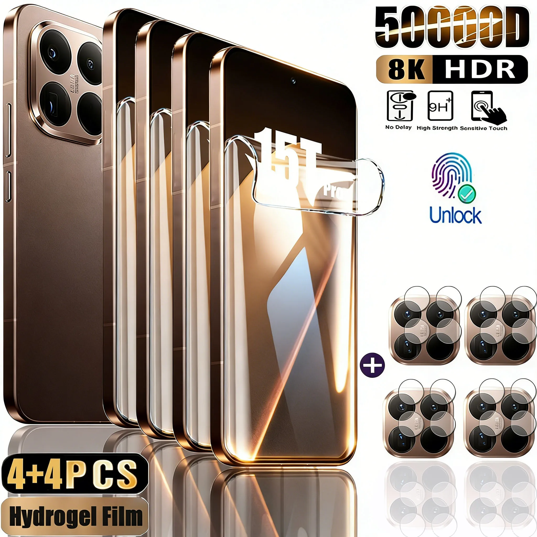 

8IN1 For Xiaomi 15T Pro Mi 17 Pro Max Hydrogel Film For Xiaomi 13T 12T 11T 10 14T Pro Screen Lens Protector Xiaomi 15 Ultra Film