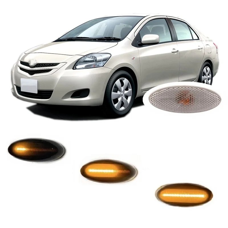 Luz LED secuencial de señalización lateral, lámpara para Toyota Belta, KSP92, NCP96, SCP92, 2005, 2006, 2007, 2008, 2009, 2010, 2011, 2012