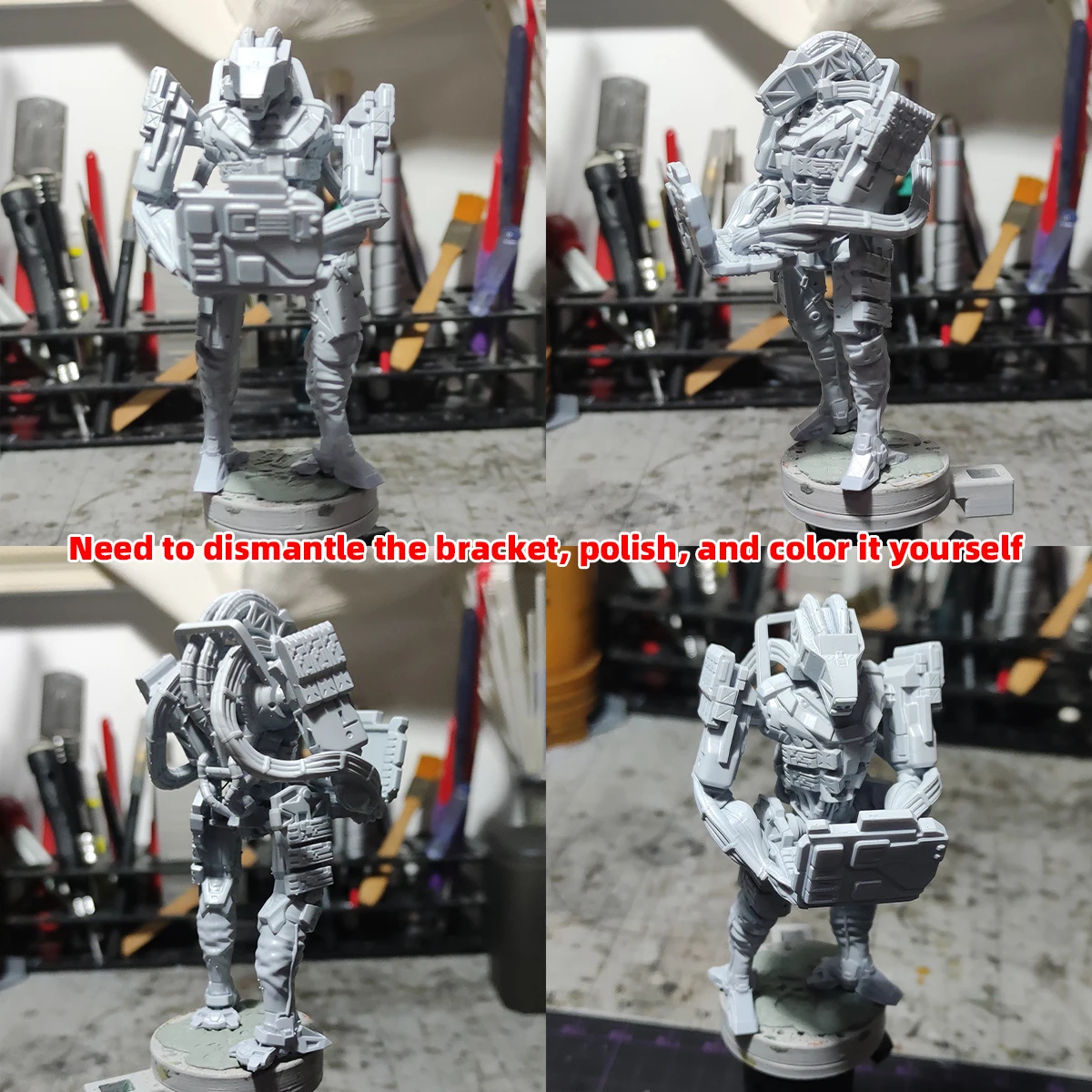 1/35 1/48 1/60 1/72 1/100 1/144 Modellbausatz 3D Harz Miniatur Soldatenfiguren Diorama Unbemalt Richter Mecha Roboter DIY – Detail 2