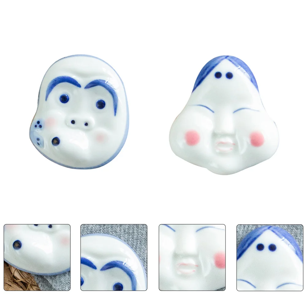 

2Pcs Mini Chopstick Stands Ceramic Holders Chopsticks Racks Spoon Rest Rack Japanese Style Tableware Chopstick Holder