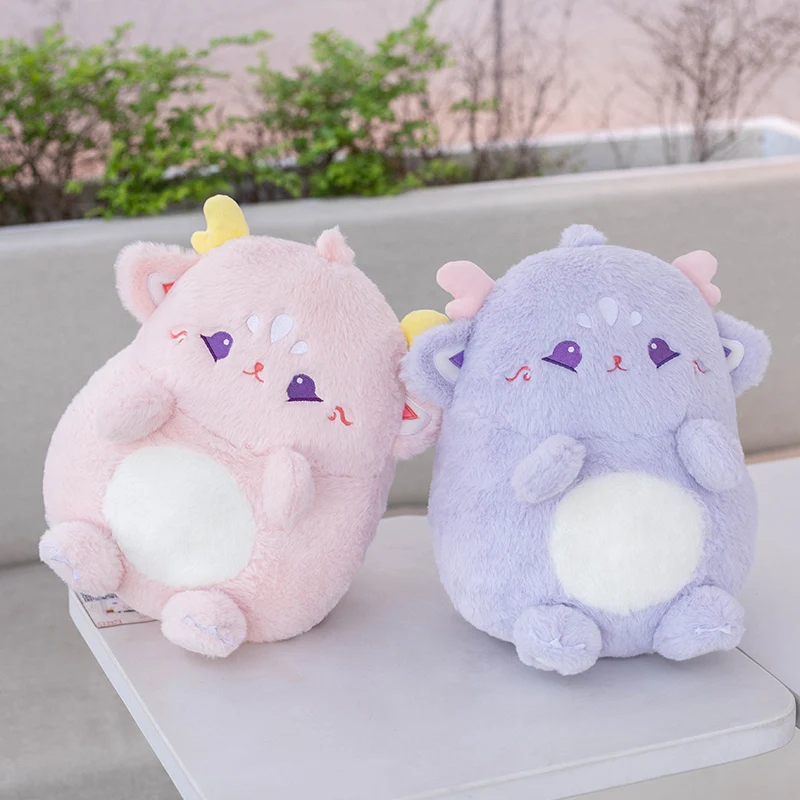 

Kawaii Soft Stuffed Animals Plush Baby Dino Toys Cuddly Fat Dinosaur Angel With Flying Wings Dolls Baby Kids Appease Pillow Gift