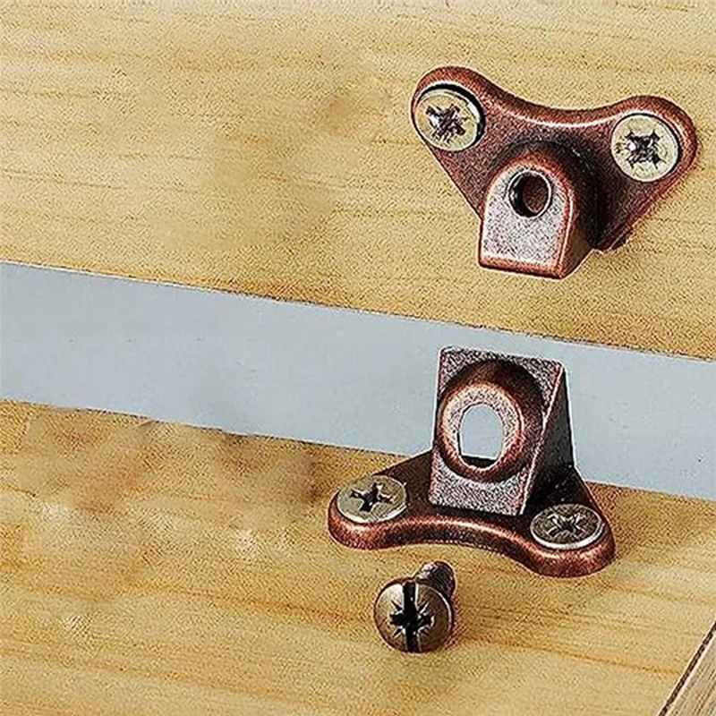 20Piece Removable Combination Butterfly Corner Code Heavy Duty Shelf Brackets, L Bracket, (Red Bronze)-AT30