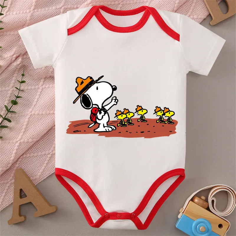 

MINISO Snoopy Baby Print Baby Cloths 100% Cotton Jumpsuit Onesie Bodysuit for 0 To 12 Months Newborn Best Gift for Baby