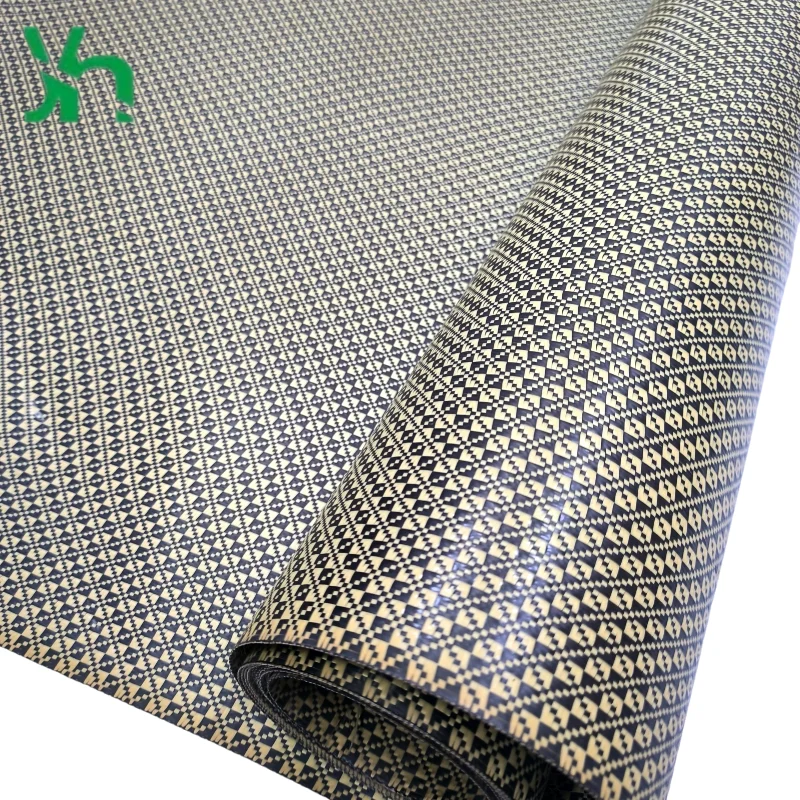 3K 200gsm イエローブラックチェッカーボードカーボンファイバーレザー生地TPUコーティング（バッグ、車内インテリア、スポーツ用品用）