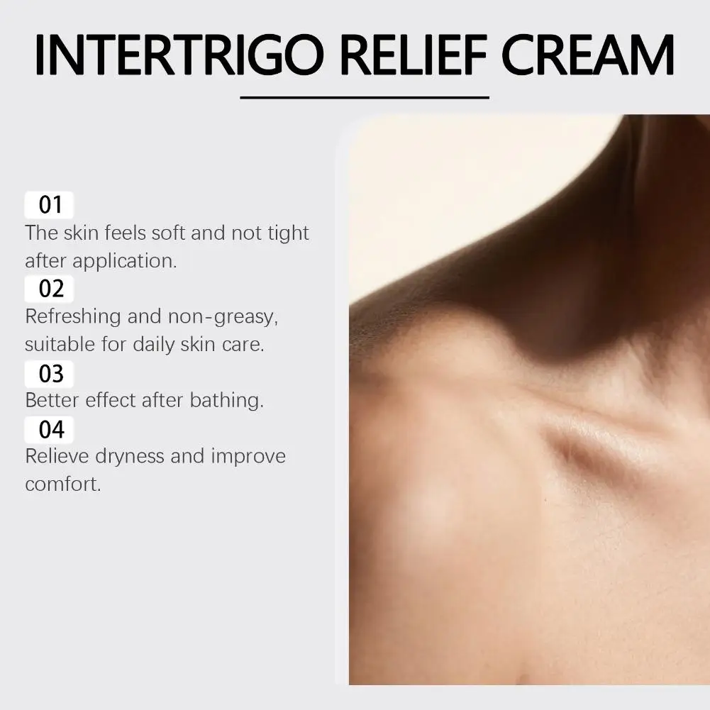 Intertrigo Creme zur Pflege von Hautfalten und gegen Reibungsbeschwerden hilft, gereizte Haut zu beruhigen, Reibung zu reduzieren, enthält Kollagen und Hyaluronsäure. – Detail 11