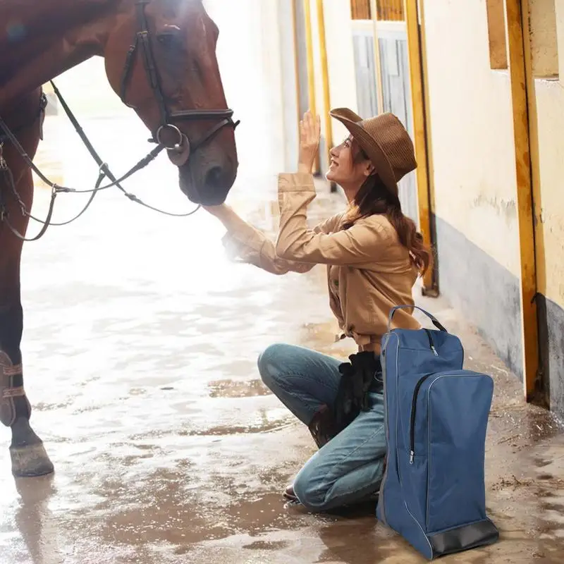 Bolsa equestre profissional para botas, Sacos de bota de equitação resistentes ao desgaste, grande capacidade, bota alta