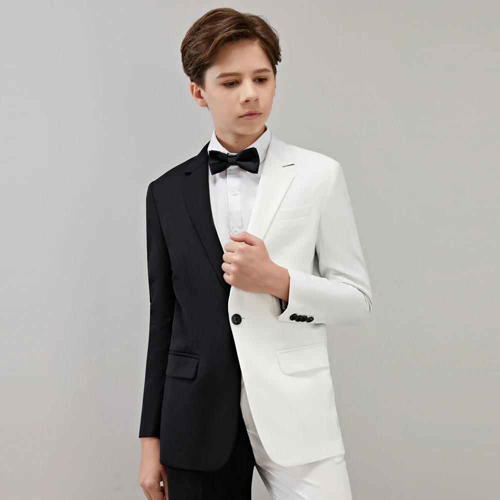 Boys Wedding Suit Children Stage Performance Formal Suit Flower Kids School Graduation Party Set Girl Piano Ceremony Costume 2PC