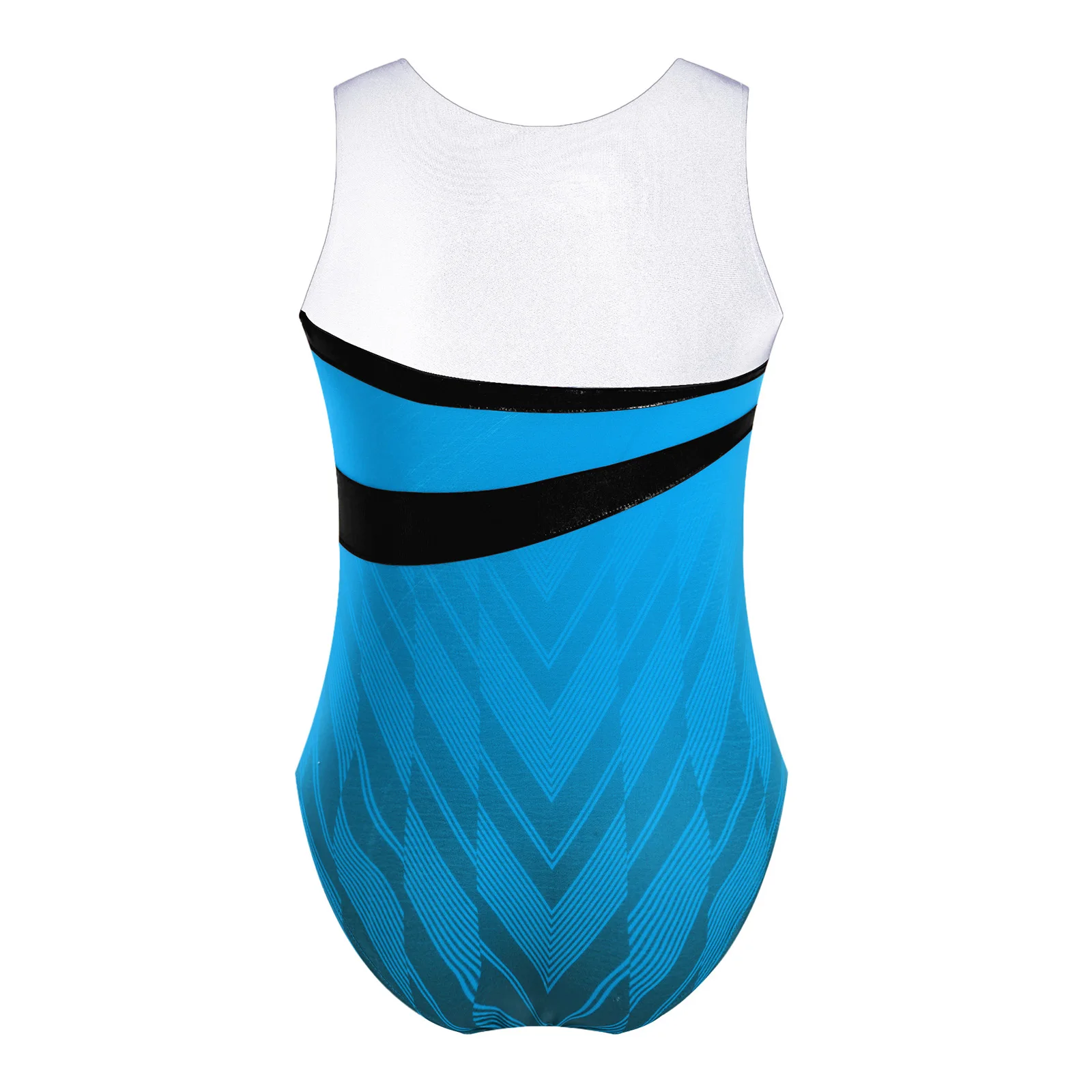 Kids Boys Gymnastics Acrobatics Performance Costume Sleeveless Color Block Ballet Dance Leotard Yoga Workout Training Dancewear