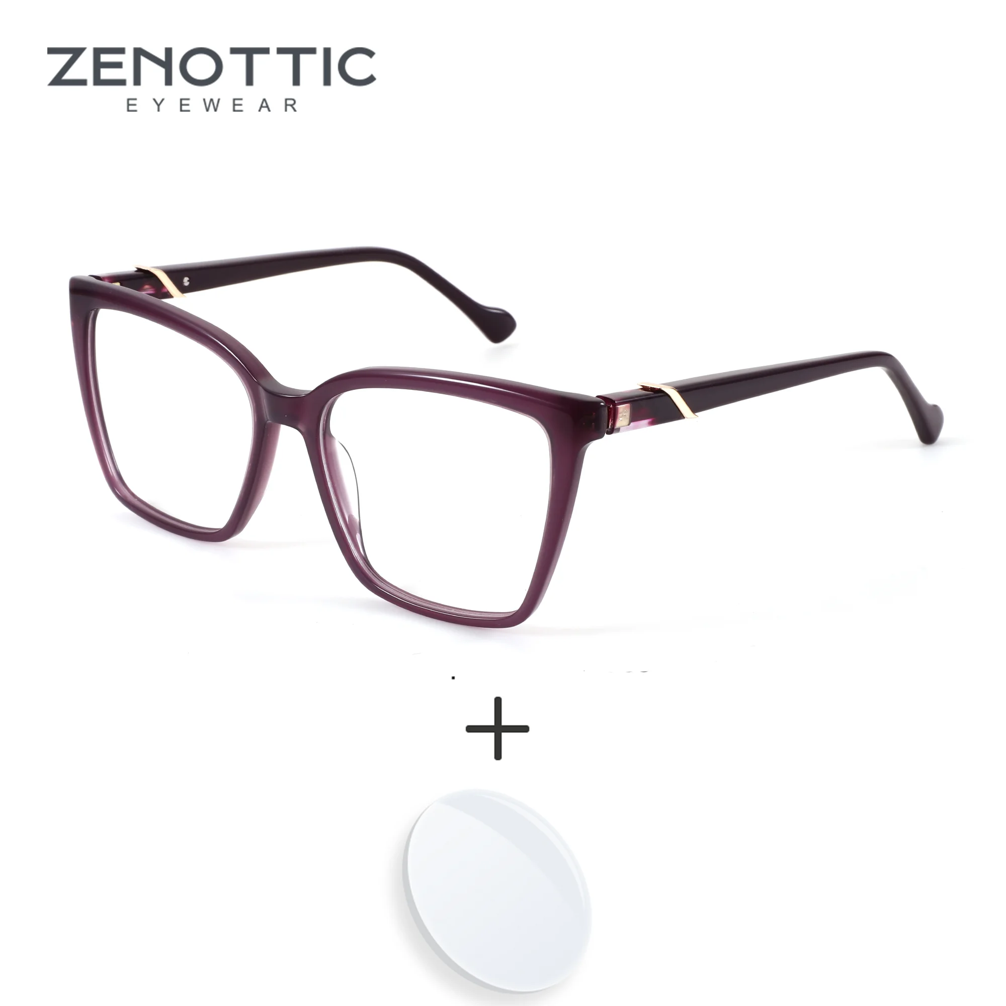 

Очки ZENOTTIC с индивидуальным дизайном «Бабочка» для женщин, ацетатные прогрессивные линзы для коррекции близорукости и чтения, оптические очки