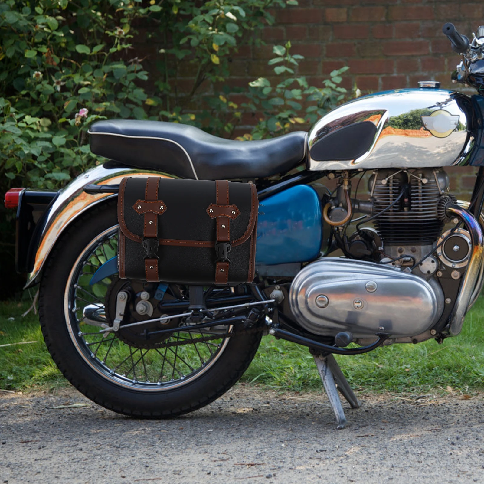 

Dual Pu Motorcycle Storage Saddlebag Organizer Handlebar Fork Extra Capacity Side Front Rear Hanging For All Models