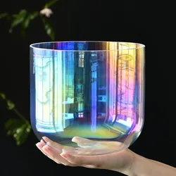 Transparent Singing Bowl Set Crystal Sound Healing Instrument Crystal Singing Bowl Therapeutic Tibetan Meditation Accessories