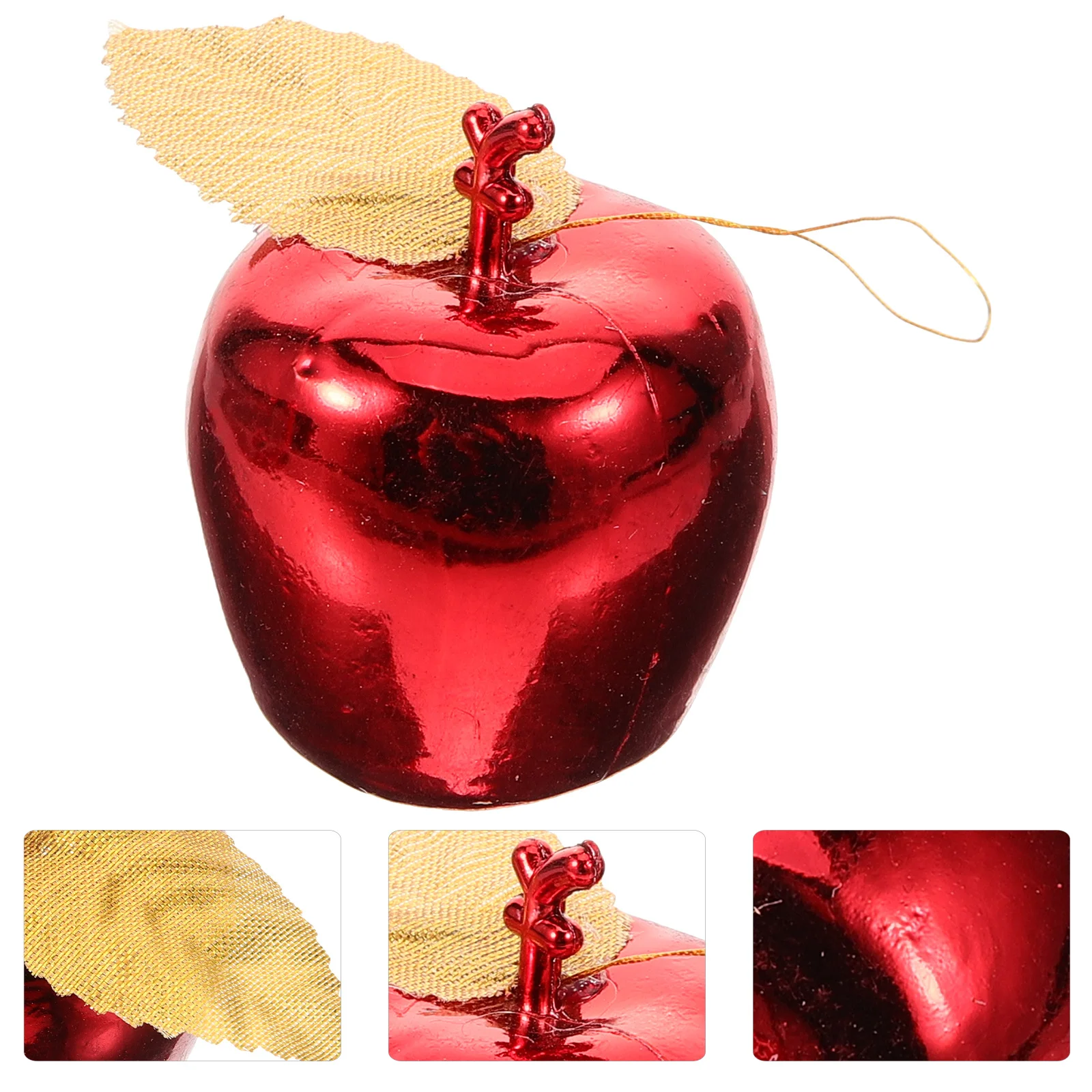 

24pcs Christmas Tree Apple Ornament 4Cm Electroplated Hanging Decor For Holiday Party Wedding Home Office Xmas Decoration