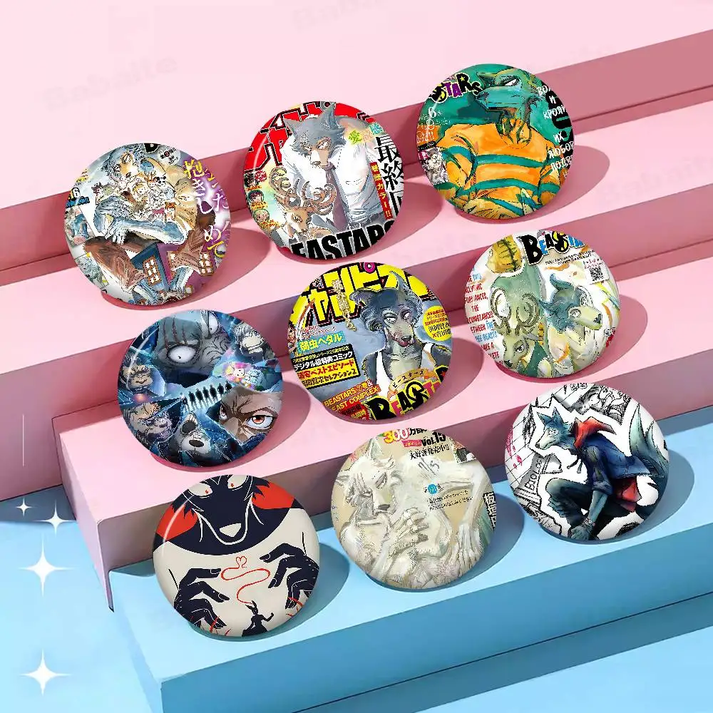 B-Beastars 58mm handgemachte Brosche Cartoon Cosplay Abzeichen auf Rucksack Schmuck Accessoires Geschenke