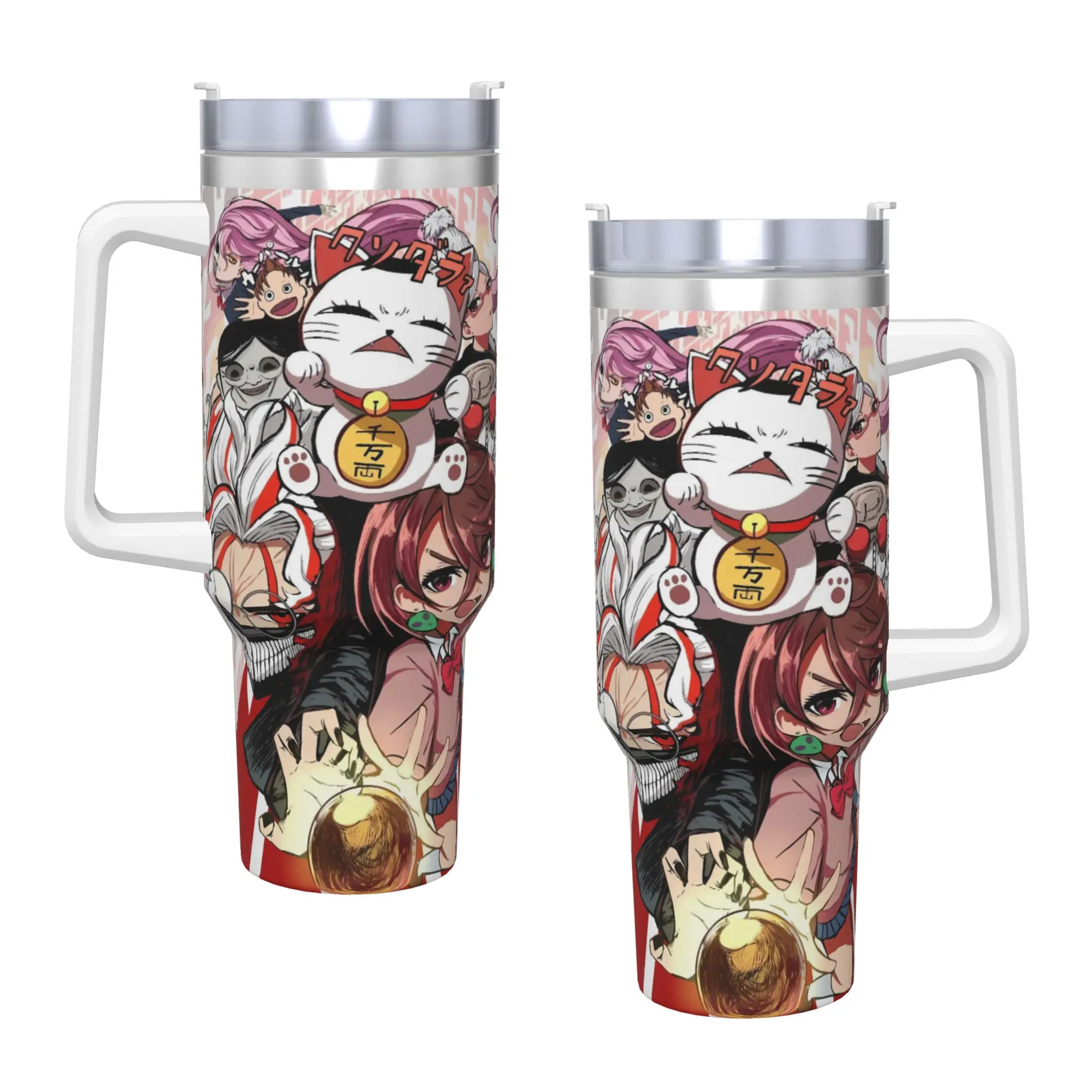 Dandadan Manga Anime Stainless Steel Tumbler  Beach Car Mugs Large Coffee Mug Leakproof Cold Drink Milk Tea Water Bottle