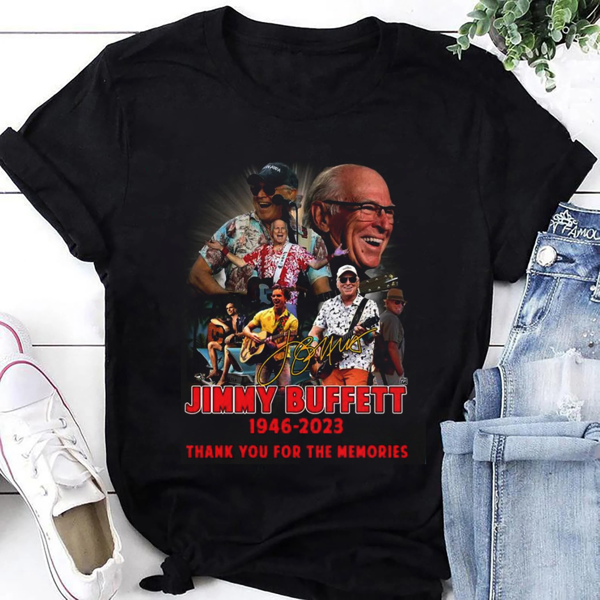 Jimmy Buffett 1946 2023 T Shirt Thanks For The Memories 90s Vintage R I P Buffet Fan