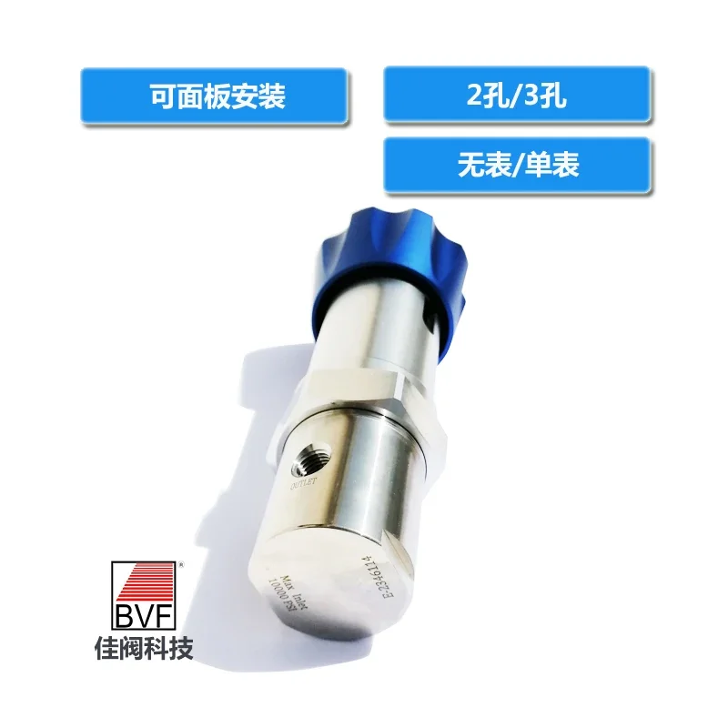 BVF Jia Valve Technology High Pressure Back Pressure Valve Corrosive Liquid Gas Available Piston 316L