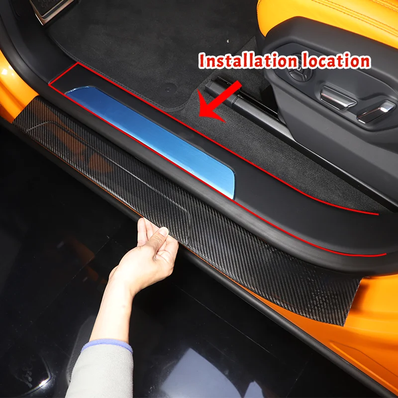 

For 18-21 Lamborghini URUS inner and outer door sills car interior accessories inner and outer door sill anti-scratch strip