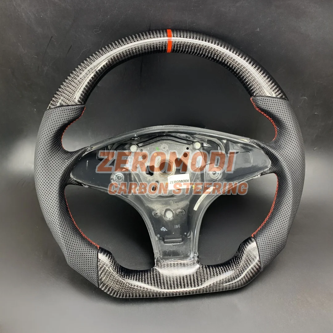 100% Real Carbon Fiber Steering Wheel Fit For Mercedes R230 SL63 SL550 CLS63 CLS550 Car Steering Wheel