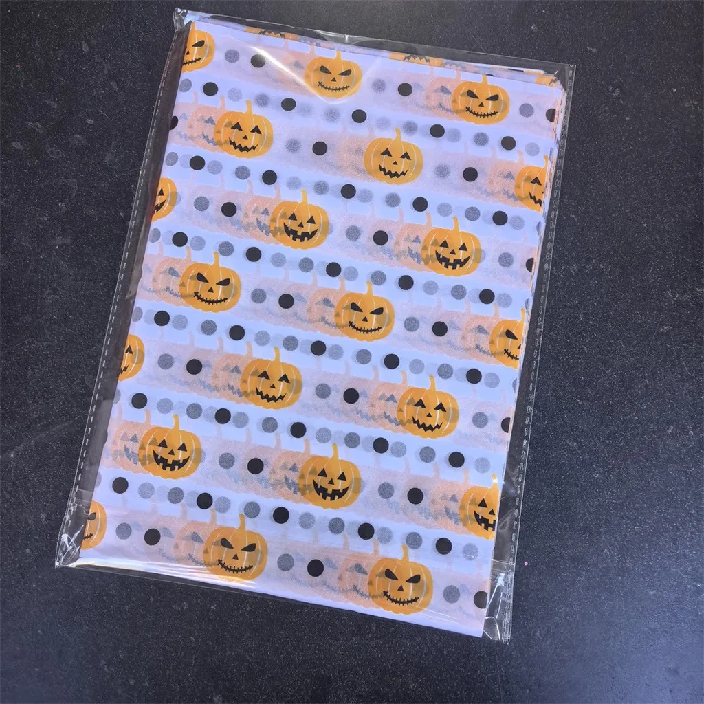 Halloween Themed Craft Tissue Paper 20 Sheets Assorted Prints Holiday Gift Wrapping Paper for DIY Crafts 50x35cm