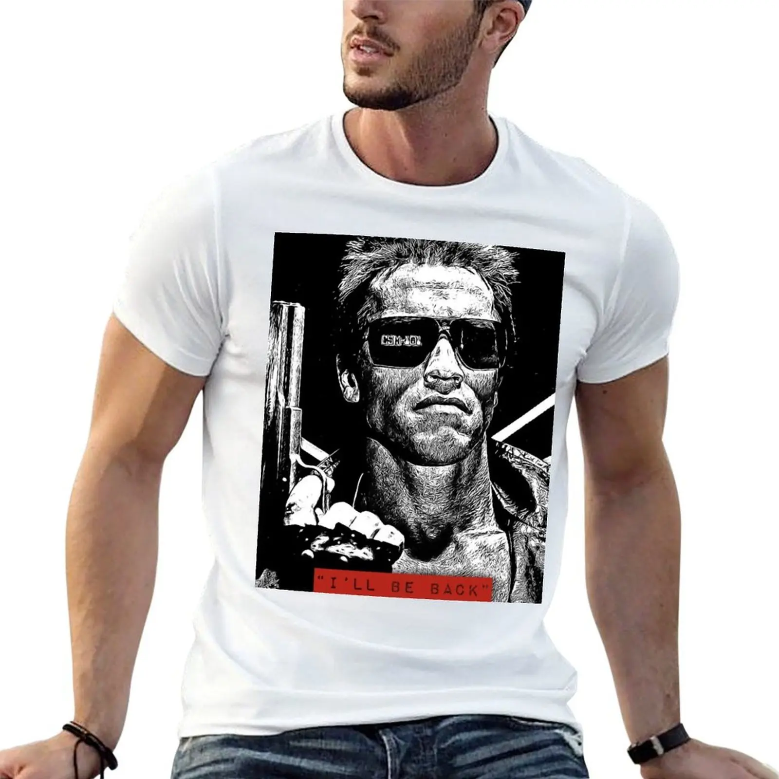 The Terminator T800 Model 101, I'll be back T-Shirt tees oversized graphic tee mens t shirts pack