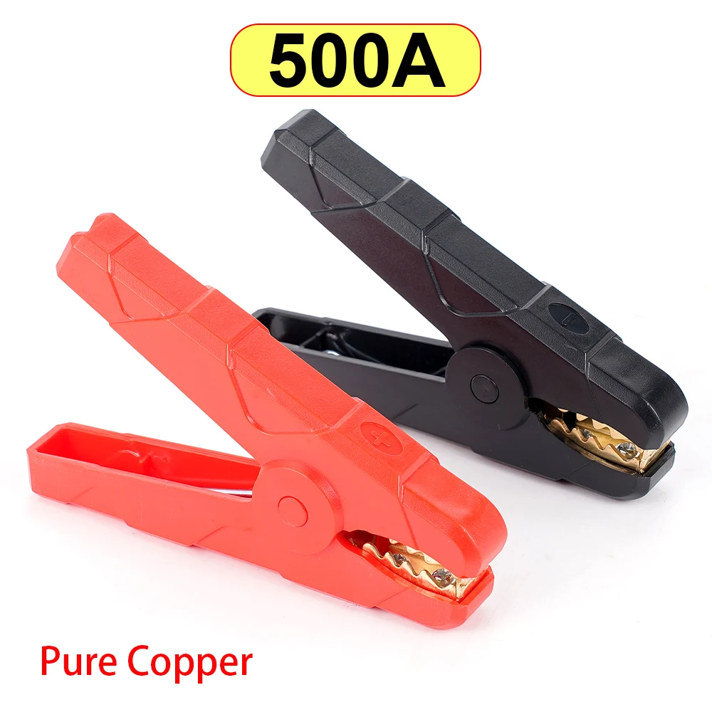 2x 50-500A Red Black 80mm Insulated Crocodile Crocodile Car Caravan Van Battery Test Lead Clips Best Promotion Alligator Clips