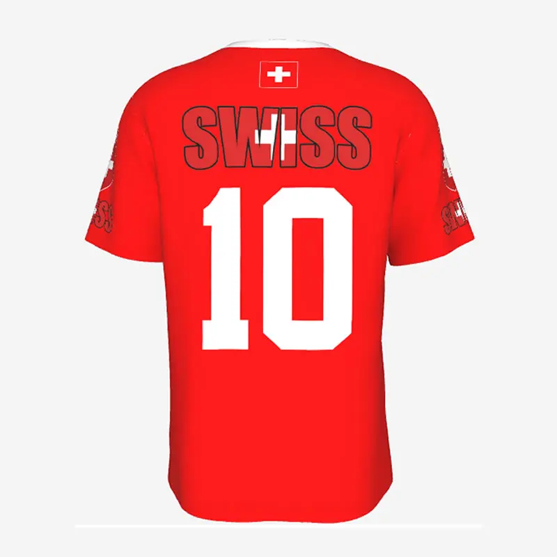 Unisex Nation T-shirt Switzerland Flag Swiss T-shirts For Men Women Soccer Football Fans Gifts Custom clothes tee