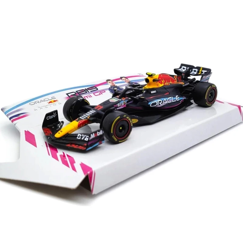 Bburago 1:43 Red Bull Racing TAG Heuer RB19 Miami GP F1 Formula Car Die Cast Vehicles Collectible Model Racing Las Vegas #1 #11