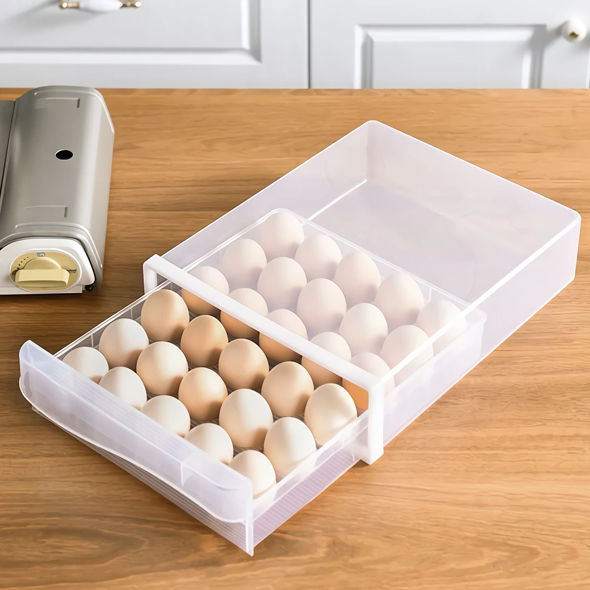

Egg Carton Eggs Organizer Houshould Container Storage Tray Holder Basket Plastic Household