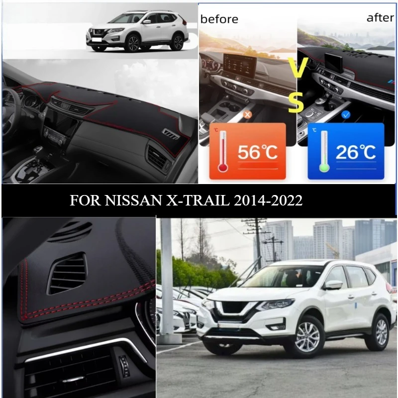 

FOR NISSAN X-TRAIL 2014-2022 Car Dash Mat Dashmat Dashboard Mat Cover Sun Shade Dash Board Cover Carpet Accessories