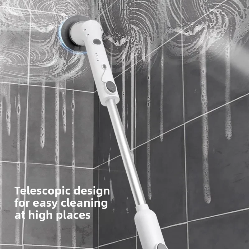 Electric Cleaning Brush Rechargeable Toilet Brush Wireless Household Gap Toilet Kitchen Bathroom Household Cleaning
