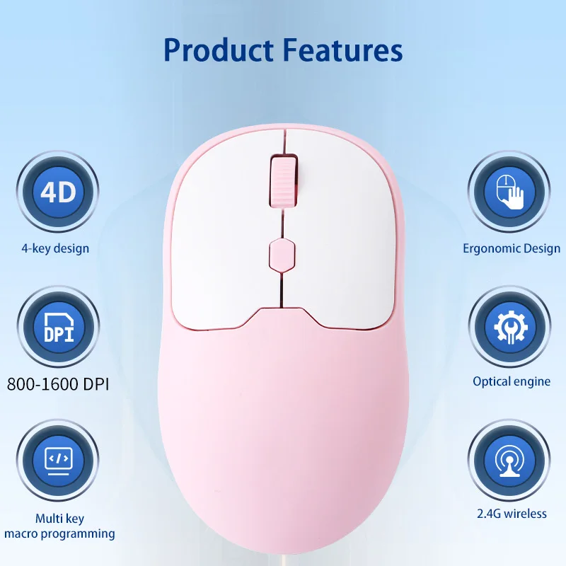 Xiaomi mouse sem fio portátil 2.4g silencioso ergonômico ratos para portátil ipad tablet notebook telefone móvel escritório gaming mouse