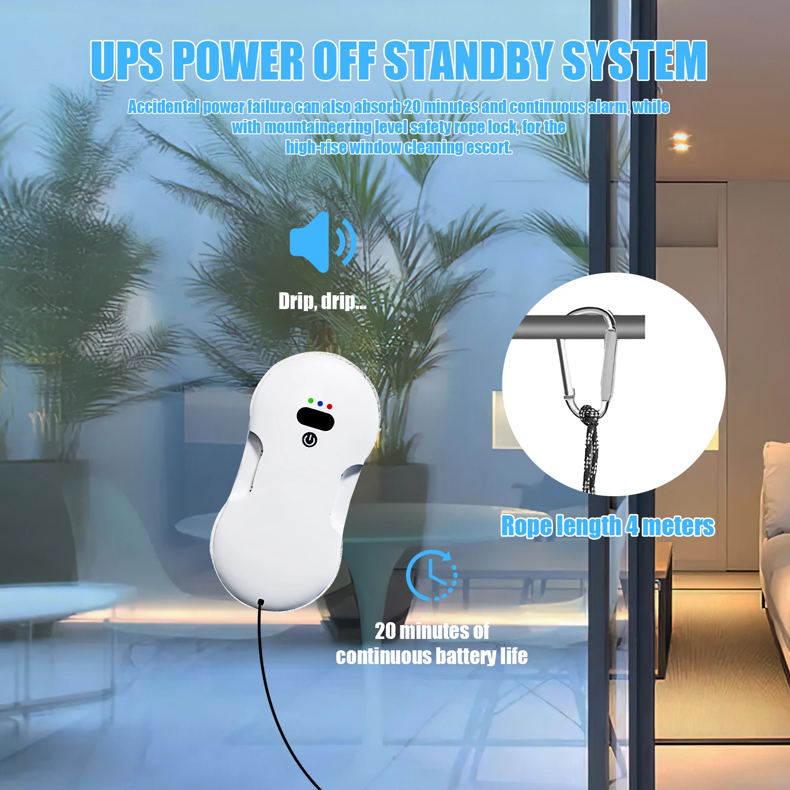 نافذة منزلية أوتوماتيكية للمياه في اتجاهين رذاذ تنظيف جهاز آلي لتنظيف الأتربة التحكم عن بعد ممسحة نافذة كهربائية ممسحة زجاجية