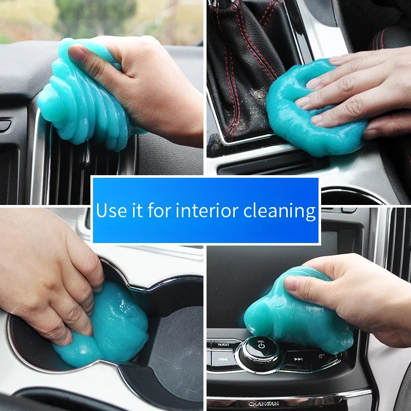 1pcs Car Cleaning Gel Reusable Keyboard Cleaner Gel Automobile Air Vent Dust Removal Gel Multiuse Dirt Cleaner Slime Auto