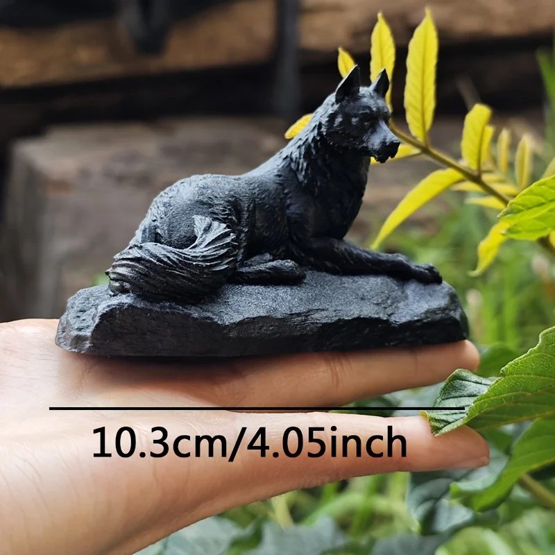 Nordischer Stil Harz-Wolf-Ornament, ruhige Liegehaltung, Dekoration für Arbeitszimmer und Eingangsbereich, Halloween-Kunstwerk „Wächter der Dunklen Nacht“, grenzübergreibendes exklusives umweltfreundliches Premium-Prod – Detail 3