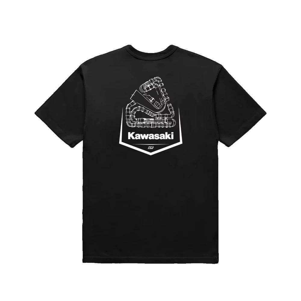 

Kawasaki Track T-Shirt - Black Newest Outdoor Cycling Summer Classic Tee Adults Loose Exercise Off-road Motorcycle Jersey 2025