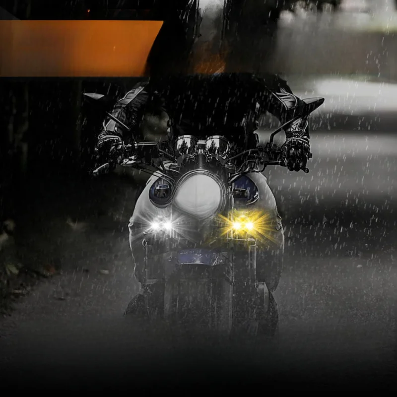 For Motorcycle LED Universal Transformers Spotlight High and Low Beam External Electric Vehicle Modified  Cross-Border Hot
