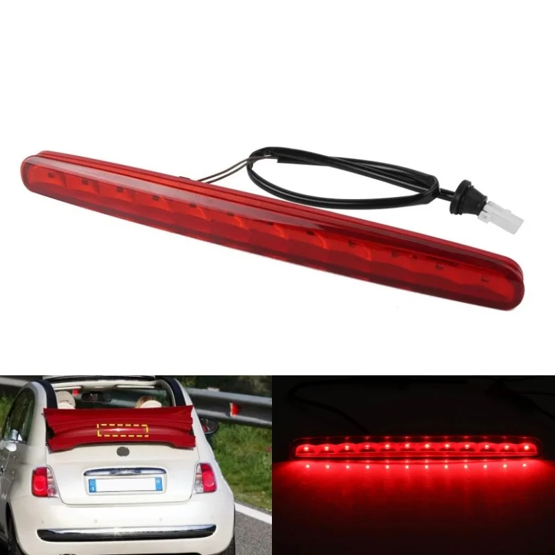 

1pc Car Light Replacement Red Lens Rear High Level Third Brake Stop Light For Fiat 500 500C Convertible 2009-2018