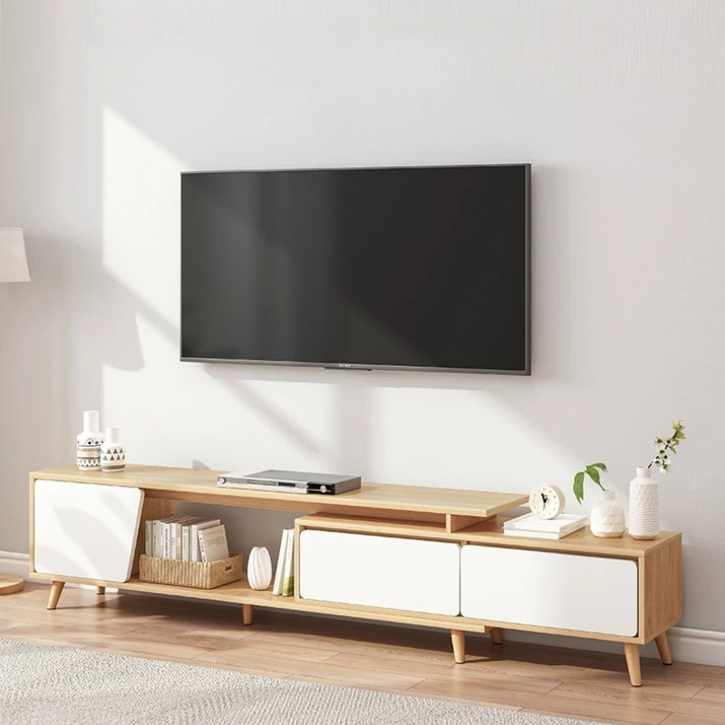 Einfacher moderner TV-Schrank für kleine Wohnung, nordischer Teleskop-TV-Schrank, Wohnzimmer, Lounge, Fernseher, Schrank, Wohnmöbel
