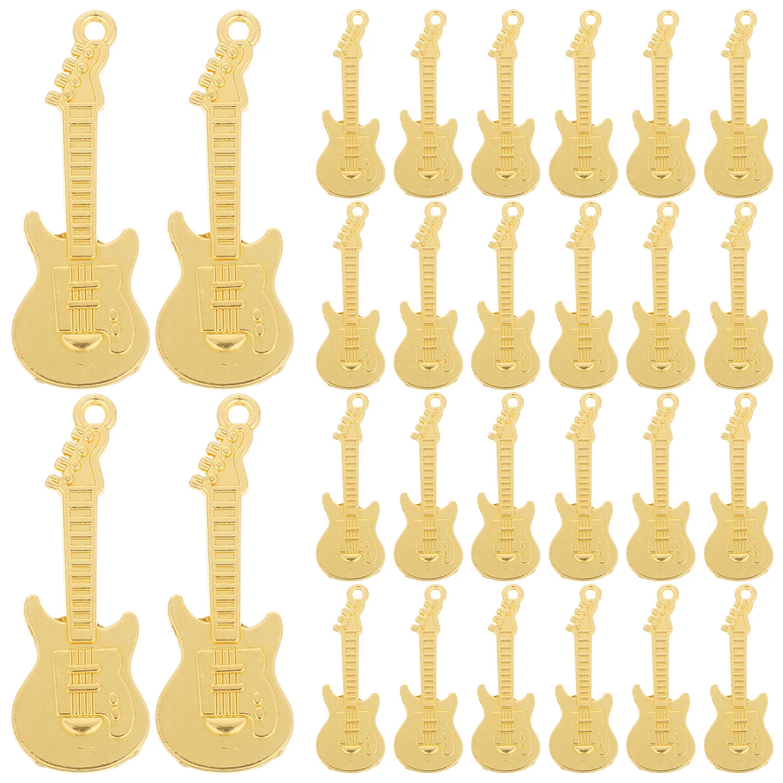 

50Pcs Rustic Guitar Pendants Alloy Metal Music Charms for DIY Necklace Bracelet Keychain Earring Jewelry Crafts