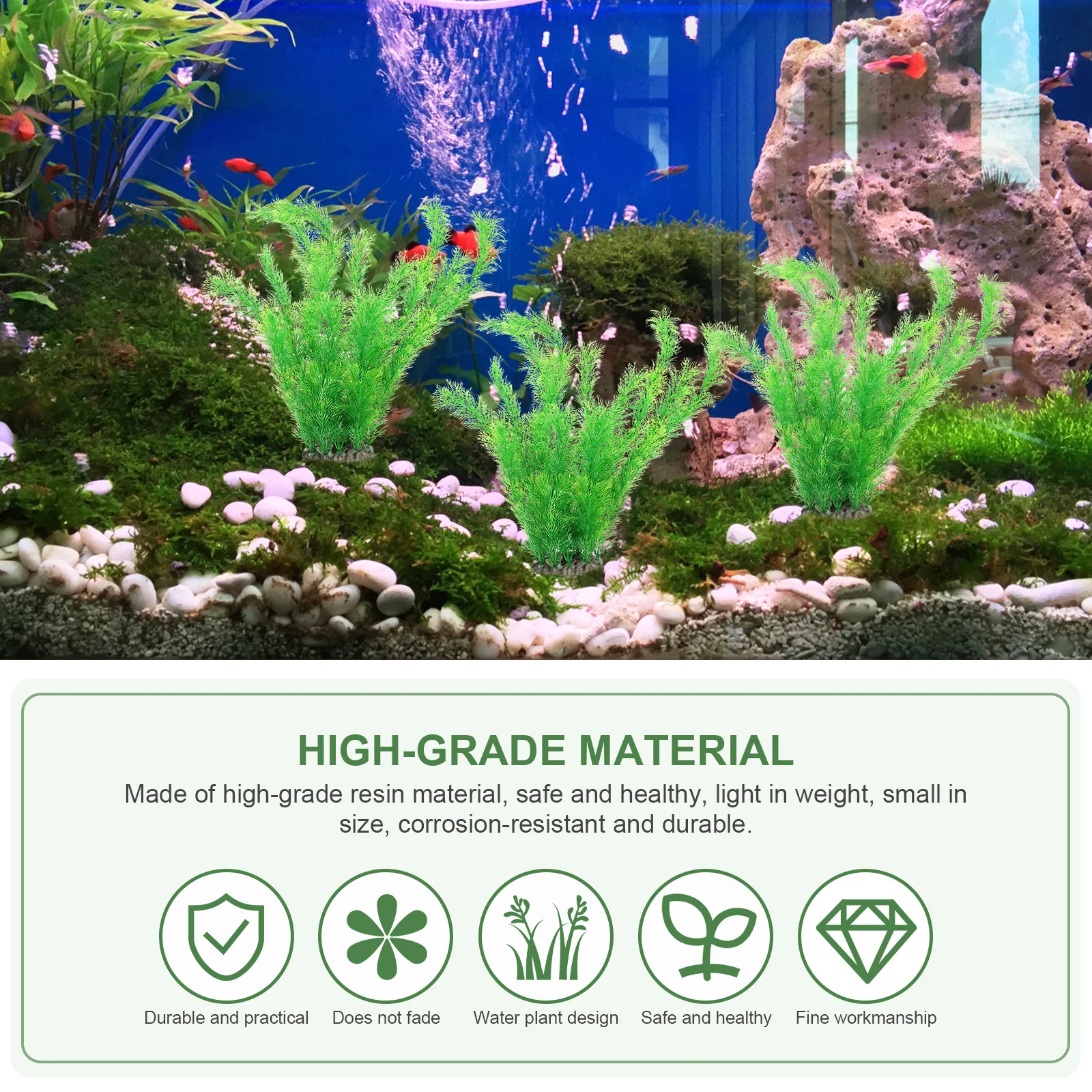 

Artificial Aquarium Plants Simulation Water Grass Decor for Fish Tank Decoration Fake Aquatic Plant Underwater Ornament Supply