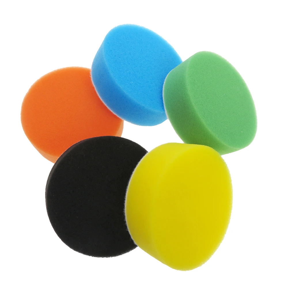 3 Inch Polishing Pad, 5Pcs Sponge Buffing Pads Kits for Drill Car Electric Machine Sanding Polishing Waxing Cleaning Metal