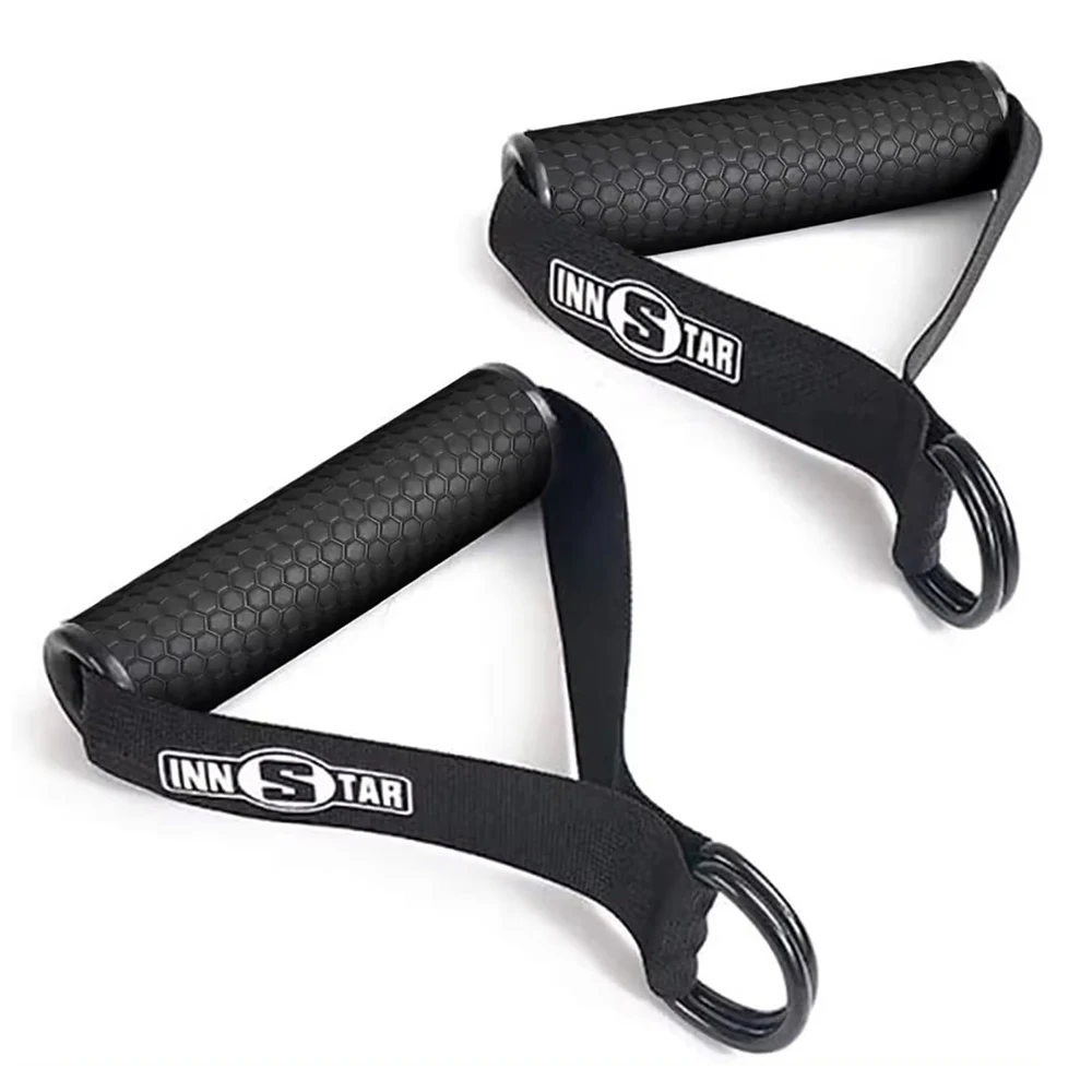 

Ultra Heavy Duty Resistance Bands Exercise Hand Grips With Big D-Ring Strong Clips Compatible For Home Gym Pulley System