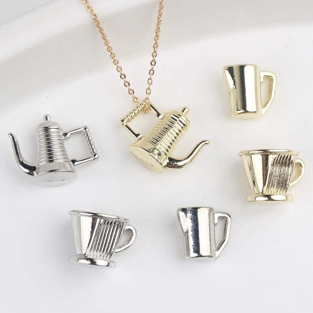 

10pcs Simple Cute Teacup Water cup Pendant DIY Handmade Jewelry Making Accessories Earrings Necklace Bracelet Craft Fashion Gift