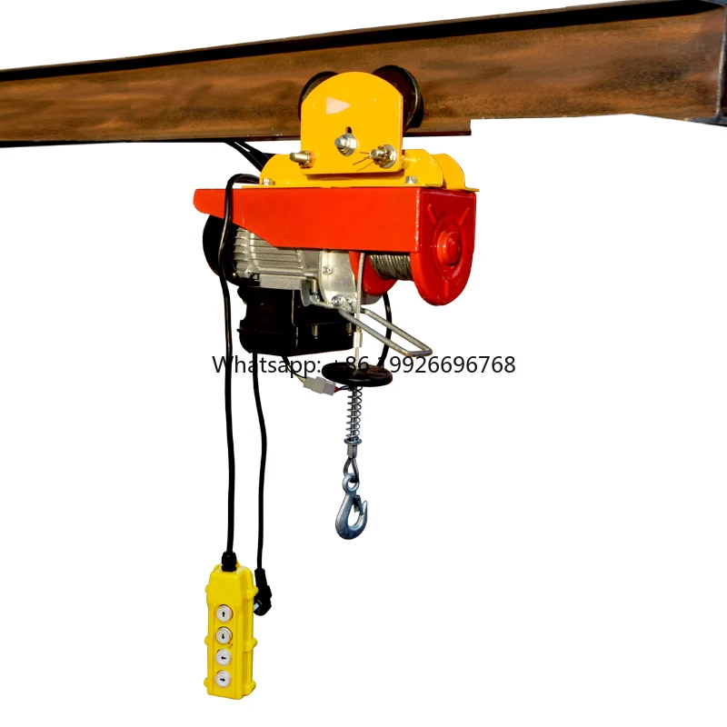 

New Arrival Mini Electric Wire Rope Hoist Trolley Crane Electric Hoist 200 kg 500 kg 1000 kg with Electric Hoist Lifting Motor