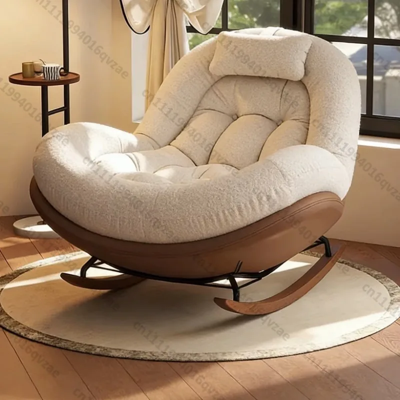 

Simple Modern Retro Rocking Chair Home Living Room Bedroom Rocking Lazy Chair