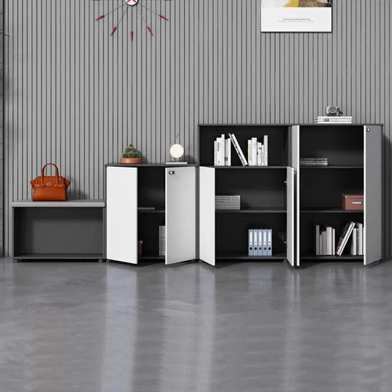 Foshan simple wall exquisite low cabinet office file office data storage locker with lock wholesale 3